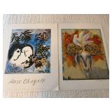 Pair of Art Prints Marc Chagall Poster & Signed Numbered Ram Image