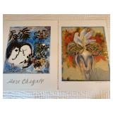 Pair of Art Prints Marc Chagall Poster & Signed Numbered Ram Image