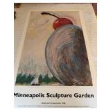 1988 Minneapolis Sculpture Garden Claes Oldenburg Art Poster