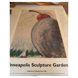 1988 Minneapolis Sculpture Garden Claes Oldenburg Art Poster