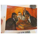 Louis Burnett Judaica Art Print Collection Signed Paper Sheets