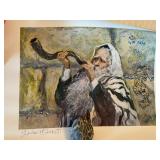 Louis Burnett Judaica Art Print Collection Signed Paper Sheets