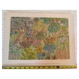Elizabeth Hopkins Forest Lovers Signed Numbered Art Print 1979