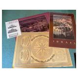 Vintage Israel Travel Posters & Hebrew Judaica Print Ephemera Lot