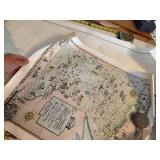 Vintage Minnesota Map Prints & Ipswich Bay Gloucester Harbor Chart Lot