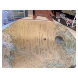 Vintage Minnesota Map Prints & Ipswich Bay Gloucester Harbor Chart Lot