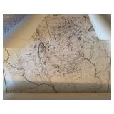 Vintage Minnesota Map Prints & Ipswich Bay Gloucester Harbor Chart Lot