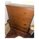 Lattice Furniture Vintage  6 Drawer Tall Dresser Chest Simmons Co