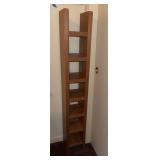 Mid Century Style Wood CD Media Storage Tower Shelf 52in x 8in