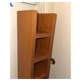 Mid Century Style Wood CD Media Storage Tower Shelf 52in x 8in