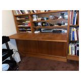 Mid Century Modern Teak Secretary Bookcase Cabinet Desk - Contents not included