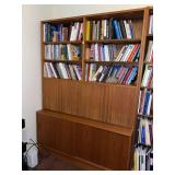 Mid Century Modern Teak Secretary Bookcase Cabinet Desk - Contents not included