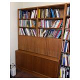 Mid Century Modern Teak Secretary Bookcase Cabinet Desk - Contents not included