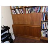 Mid Century Modern Teak Secretary Bookcase Cabinet Desk - Contents not included