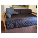 Mission Style Twin Daybed with Trundle Bed 84 x 42 Wood Frame