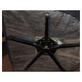Swivel Barrel Club Chair Black Microsuede Upholstery 36x30
