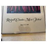 Vintage Rockport, MA Chamber Music Festival 1983 Framed Poster