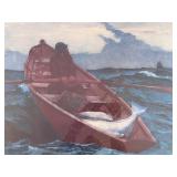 Framed Fisherman and Fish Maritime Art Print by Winslow Homer - 31 X 23 in