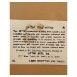 Artini Engraving Coastal Lighthouse & Sailboats in Ornate Frame
