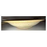 Studio Pottery Stoneware Serving Bowl - Blue Abstract Glaze, 12 in
