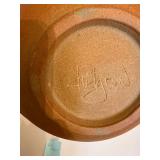 Sarah Dudgeon Signed Studio Pottery Bowl - 11 in