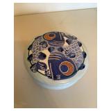 Decorative Ceramic Fish Motif Lidded Container
