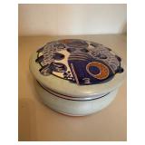 Decorative Ceramic Fish Motif Lidded Container