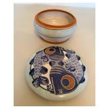 Decorative Ceramic Fish Motif Lidded Container