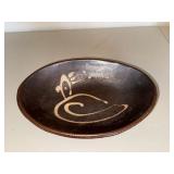 Jan Mckeachie Johnston Ceramic Bird Motif Serving Bowl
