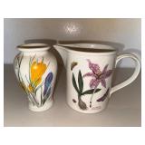 Portmeirion Botanic Garden Vase & Jug 2-Piece Mixed Lot