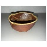 Handmade Glazed Ceramic Bowl - 5 1/2 in