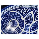 Moroccan Blue & Cream Ceramic Tagine