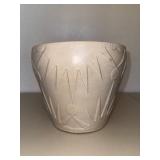 Vintage Ivory Ceramic Relief Planter