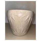 Vintage Ivory Ceramic Relief Planter