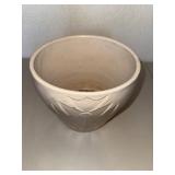 Vintage Ivory Ceramic Relief Planter