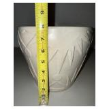 Vintage Ivory Ceramic Relief Planter