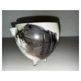 Decorative Ceramic Footed Bowl or Planter With Handles