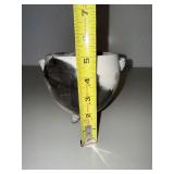 Decorative Ceramic Footed Bowl or Planter With Handles