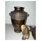 Asian Decorative Objects Mixed Lot - Lacquer Box, Vase, Teapot & Figurines