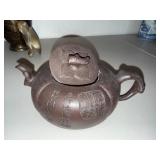 Asian Decorative Objects Mixed Lot - Lacquer Box, Vase, Teapot & Figurines