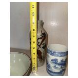 Japanese-Style Ceramic Tableware & Vase Mixed Lot (Lot of 8)