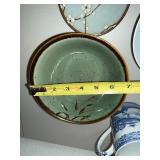 Japanese-Style Ceramic Tableware & Vase Mixed Lot (Lot of 8)