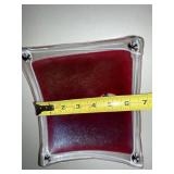Signed 2004 Fused Glass Decorative Tray