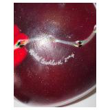 Signed 2004 Fused Glass Decorative Tray