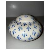 Ceramic Art Pottery Vessels - Textured Vase & Lidded Vessel (Lot of 2)