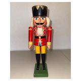 Wooden Nutcracker Soldier Figure With Stand - 14 in