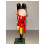 Wooden Nutcracker Soldier Figure With Stand - 14 in