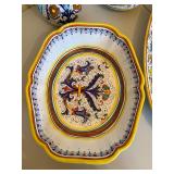 Per Fiori Made in Italy Hand-Painted Ceramic Serving Set (Lot of 4)