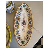 Per Fiori Made in Italy Hand-Painted Ceramic Serving Set (Lot of 4)