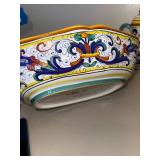 Per Fiori Made in Italy Hand-Painted Ceramic Serving Set (Lot of 4)